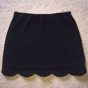 Black Topshop scalloped skirt